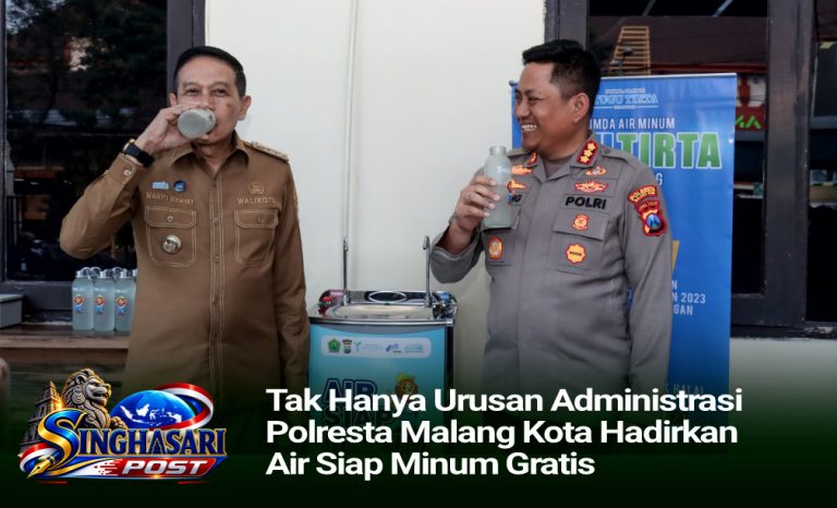 Tak Hanya Urusan Administrasi, Polresta Malang Kota Hadirkan Air Siap Minum Gratis